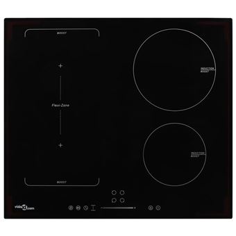 Placa de inducción 4 quemadores táctil Flexible Zone 7000 W vidaXL