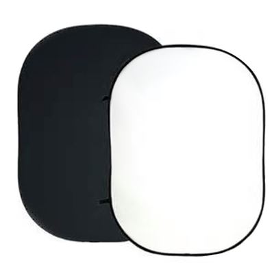 Fondo Ovalado Plegable Bresser Br-3 180cmx240cm Negro/blanco