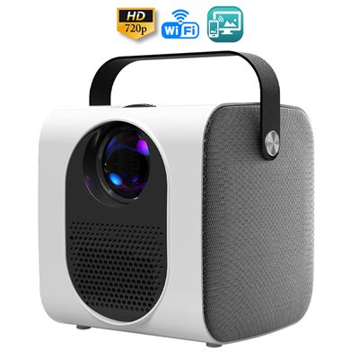 Proyector Dam Lcd Q1 Wifi Hd720p Ios Android.usb/hdmi/av.37-170"" , 1000:1 Mando Distancia Blanco