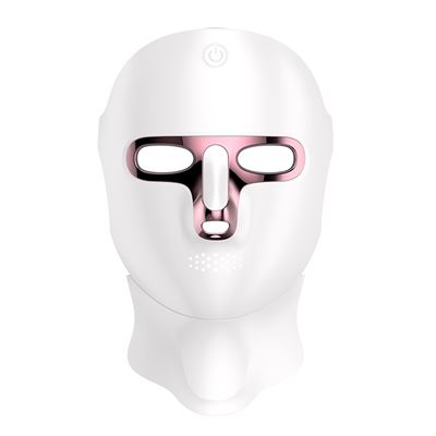 Máscara Facial Dam Inalámbrica Con Tratamiento De Luminoterapia Con 7 Colores. Cara Y Cuello. Color: Blanco