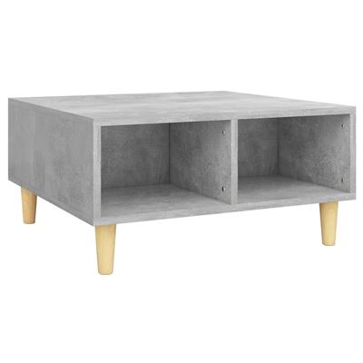 Vidaxl Gris Mesa De Centro Aglomerado Hormigón 60X60x30 Cm