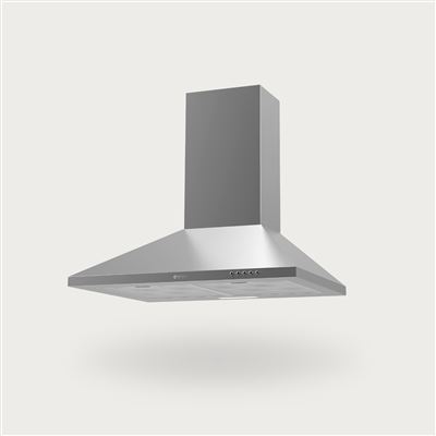 EVVO Campana Extractora Piramidal CE20, Ancho 60 cm, Potencia 350 m³/h, 3 Velocidades, Filtro Carbón y Aluminio Acabado Inox