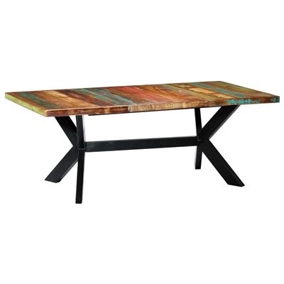 Vidaxl Mesa De Comedor 200X100x75 Cm Madera Maciza Reciclada
