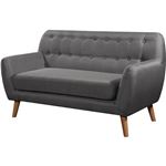 Sofá tapizado en tela Habitat et Jardin 2 plazas Cody, 144 x 78 x 86.5 cm, Gris claro