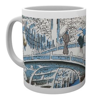 Taza Hiroshige El puente-tambor de Meguro