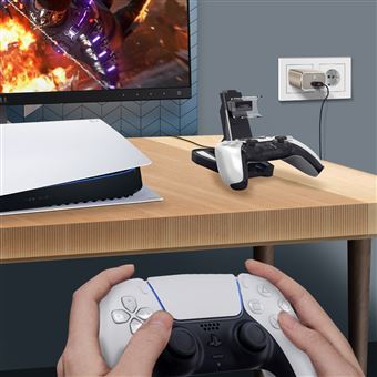 Cargador doble rapido para Playstation5 PS5 negro - Accesorios  videoconsolas - Los mejores precios