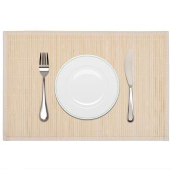 Conjunto de 6 Salvamanteles de bambú 30 x 45 cm natural