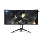 Monitor LED 35"" Ultra-Wide Quad HD AOC Gaming AG352UCG6 Mate Curva Negro Rojo