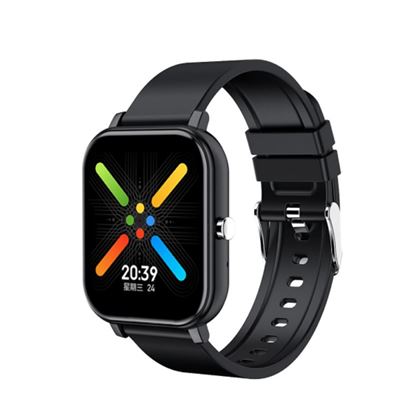 Smartwatch Y30 IOS / Android,  esfera negra metalizada y correa negra