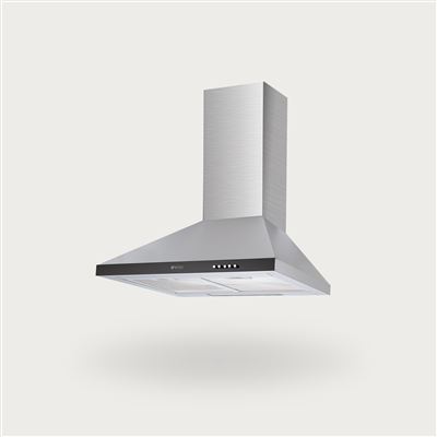 Campana Extractora EVVO CE21 Pyramid, 60 cm, Inox, 650 m³/h, 3 Velocidades, Energía A