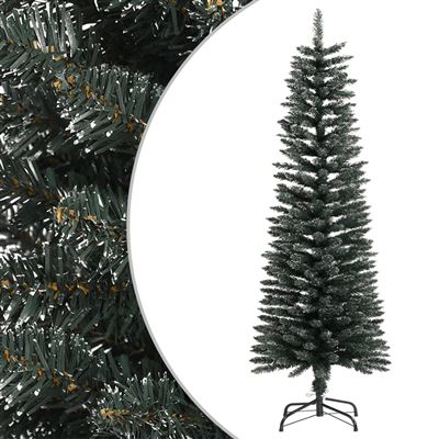 Árbol Navidad artificial estrecho con soporte vidaXL PVC verde 120 cm