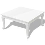 Mesa de centro vidaXL, 80x80x42 cm Blanco brillante