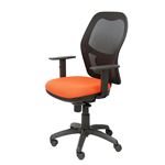 Silla de oficina ergonómica Piqueras y Crespo Modelo Jorquera tejido Bali naranja oscuro