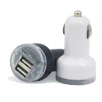 Kit Cargador De coche usb 2a negro doble color