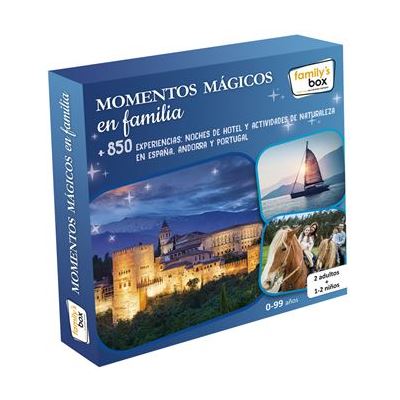 Caja regalo Escapada 3 días familias numerosas + de 350