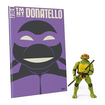 Figura Donatello TMNT Las Tortugas Ninja Con Cómic 13,5cm - 1