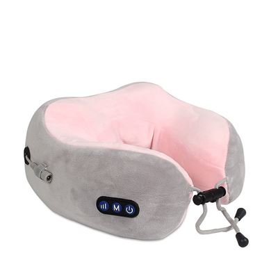 Almohada Cervical Dam De Masaje Con 2 Modos Y Calor Infrarrojo. Espuma Viscolástica De Alta Densidad. Co: Rosa