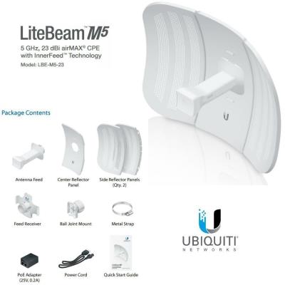 Ubiquiti LBE-M5-23 - Accesorio de red, 5 GHz, Litebeam, 23 dBi