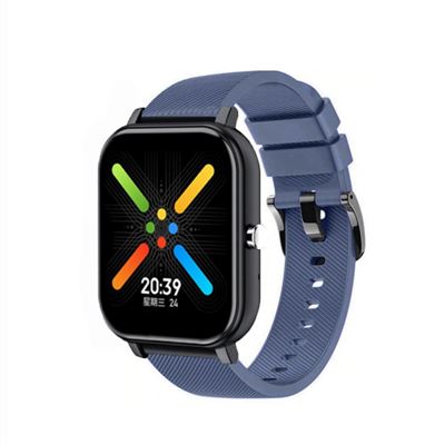 Smartwatch Y30 IOS / Android,  esfera negra metalizada y correa azul marino