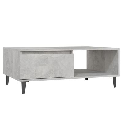 Vidaxl Gris Mesa De Centro Aglomerado Hormigón 90X60x35 Cm