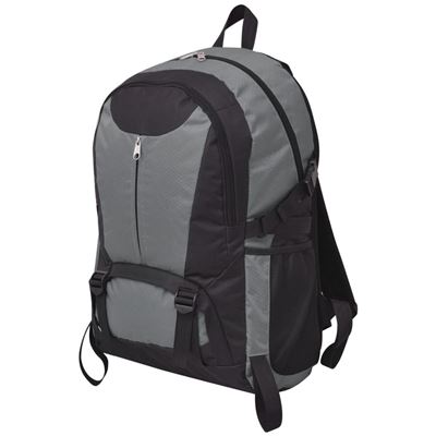 Mochila De Senderismo Vidaxl 40 L Negro Y Gris