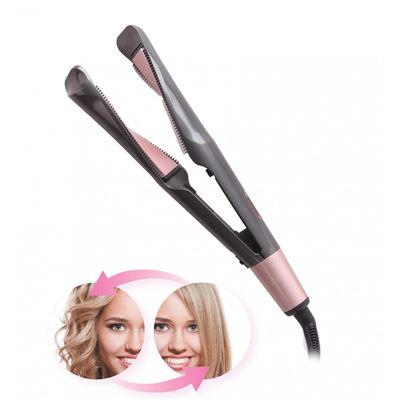 Plancha Rizador De Pelo 2 En 1 Jocca 45w, Con Visor Led