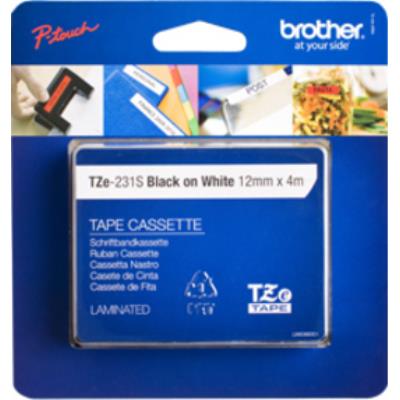 Brother Tze-231s Negro Sobre Blanco tze - Cintas Para Impresoras de Etiquetas - Cintas de impresión