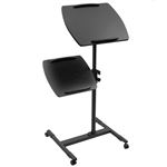 BeMatik - Carrito para proyector y ordenador portátil. Soporte negro para notebook con ruedas