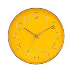 Reloj de Pared Decorativo Varios Colores Thinia Home Color Amarillo/Plateado