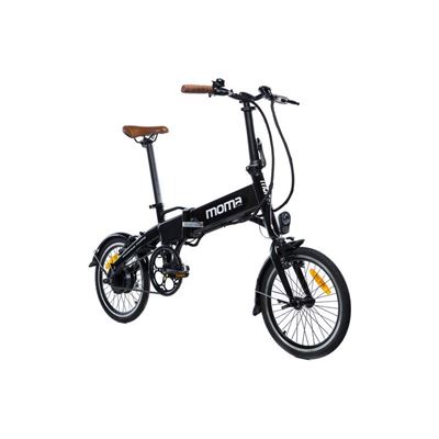 Bicicleta eléctrica urbana Moma Bikes E-16 TEEN negra Talla única