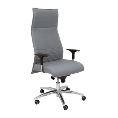 PIQUERAS Y CRESPO Modelo Albacete - Sillón de dirección ergonómico con mecanismo sincro y regulable en altura - Asiento y respaldo tapizados en tejido BALI color gris