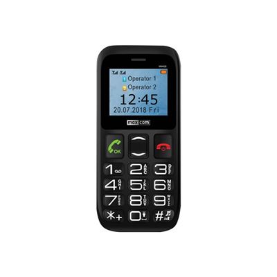 Teléfono Senior Doble SIM Botón SOS 600mAh Autonomía 3h MM426 Maxcom - Negro