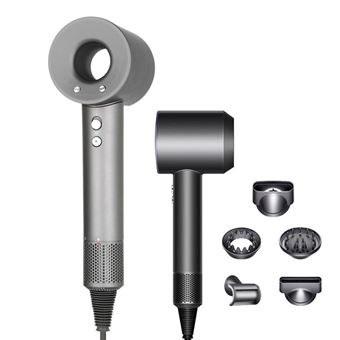 Secador de pelo Dyseb Cable 1,8 metros + cinco boquillas Gris - 1