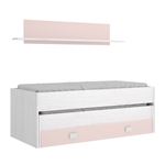 Cama nido Ocean con estante Artic Rosa