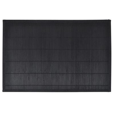 Conjunto De 6 Salvamanteles De Bambú 30 X 45 Cm Negro
