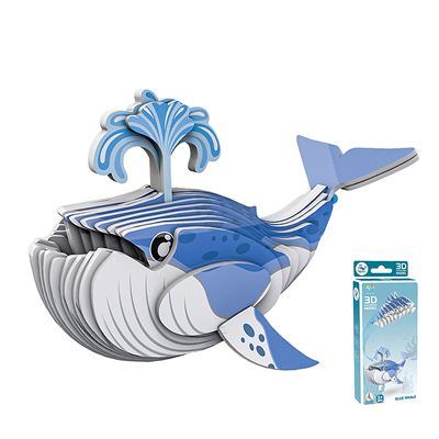 Puzle 3d Dam Diseño De Ballena Azul Azul