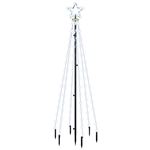 Árbol de Navidad con pincho vidaXL 108 LED blanco frío 180cm