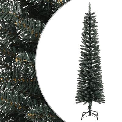 Árbol Navidad artificial estrecho con soporte vidaXL PVC verde 180 cm