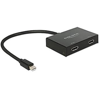 Delock 87695 0.3m Mini Displayport 2 x Displayport Negro Adaptador de Cable de Vídeo - 1