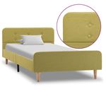 Cama Vidaxl 284912 tejido verde 90x200 cm estructura tela somier mobiliario decoración hogar casa moderna robusta y duradera sin 90x200cm