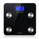 Báscula de grasa corporal Excelvan, Digital Body Fat Scale Negro