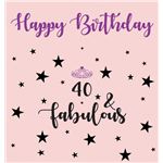 Happy 40 Birthday Party Guest Book (Girl), Birthday Guest Book, Keepsake, Birthday Gift, Wishes, Gift Log, 40 & Fabulous, Comments and Memories. HardCover