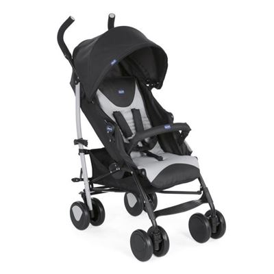 Chicco Echo Silla paseo ligera y plegable desde 0 meses hasta 22 kg carrito bebé compacto reclinable con apoyabrazos dormir cierre paraguas parasol ajustable gris scarlet stone