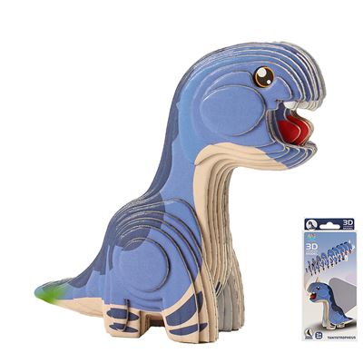 Puzle 3d Dam Diseño De Brontosaurus Azul