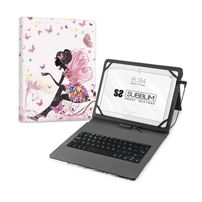 Subblim Funda Con Teclado Micro Usb – Type C Keytab Usb 11"" Hadas - Imagen 1