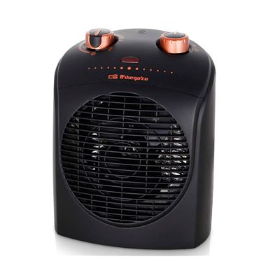 Calefactor Eléctrico Orbegozo Fh 5036 Negro 2200w Termostato Regulable 2 Posiciones Y Ventilador