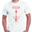 Camiseta DrMugCollection Stranger Things Upside Down Blanca, Talla XL