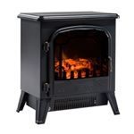 Chimenea eléctrica Homcom negro 36x25,5x41,5 cm metal