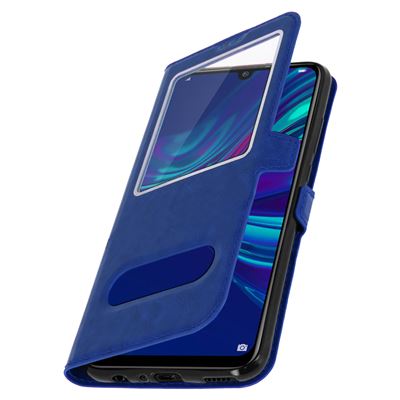 Funda Huawei P Smart 2019 / Honor 10 Lite libro con doble ventana - Azul -  Fundas y carcasas para teléfono móvil - Los mejores precios