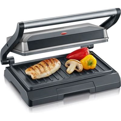 Parrilla Eléctrica Y Grill De Contacto Sobremesa Severin Kg 2394 800 W